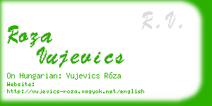 roza vujevics business card